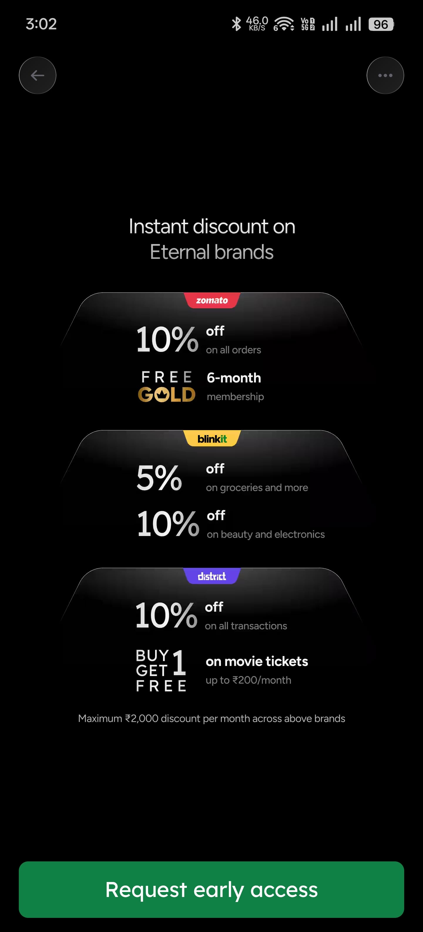 Eternal platform discount benefits